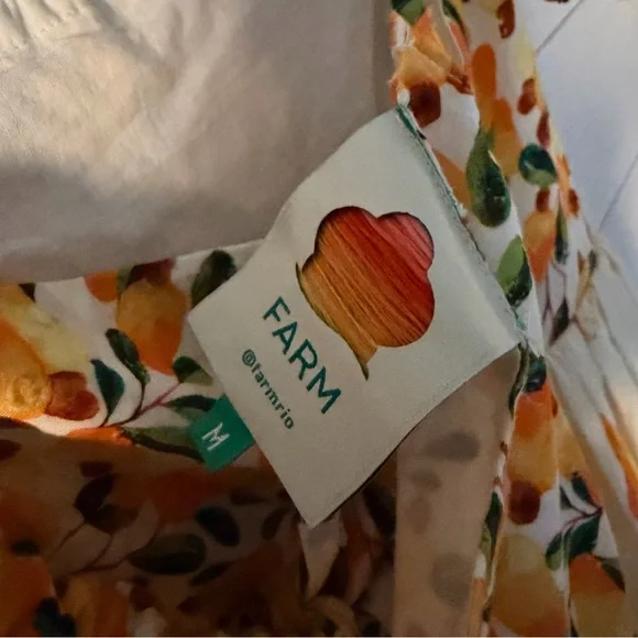 Farm Rio Cashew Crossed Back Dress Medium - Picture 10 of 10